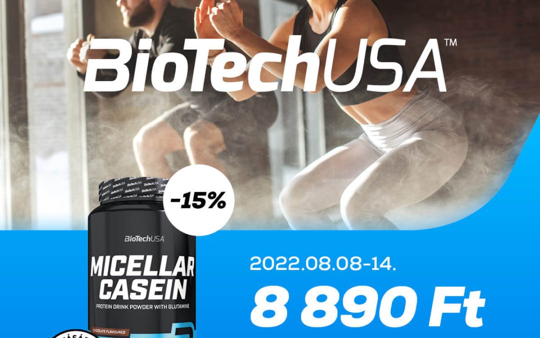 BioTechUSA: Micellar Casein micelláris kazein tartalmú fehérje italpor