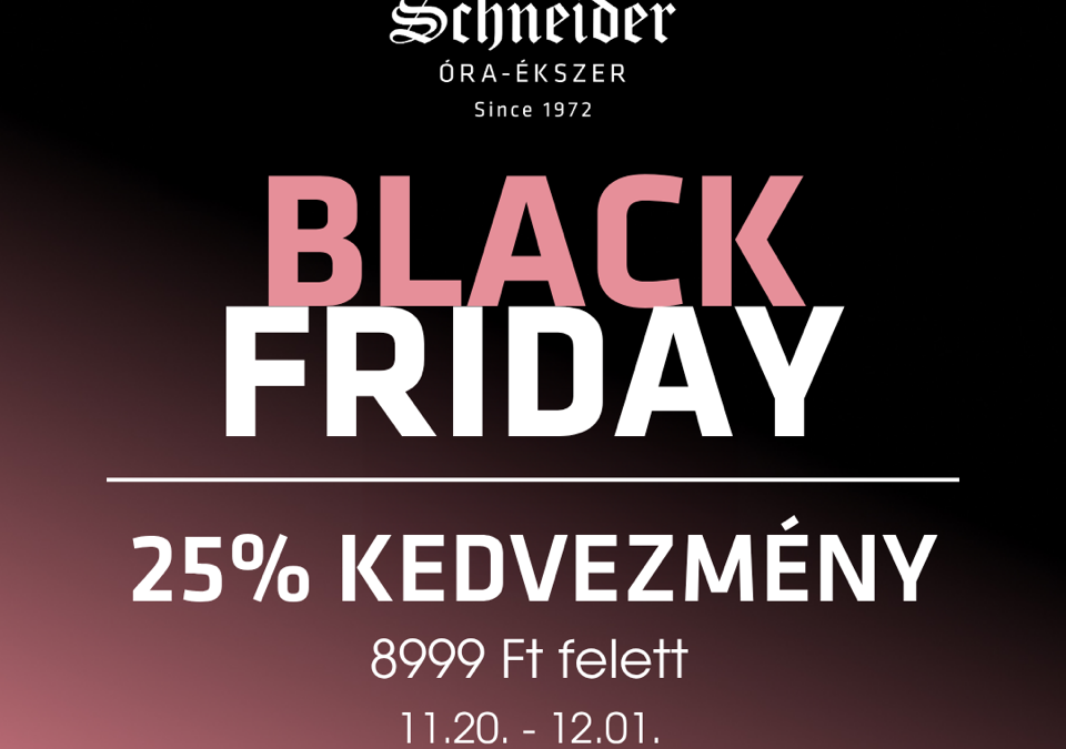 Schneider Óra-Ékszer: 25% kedvezmény